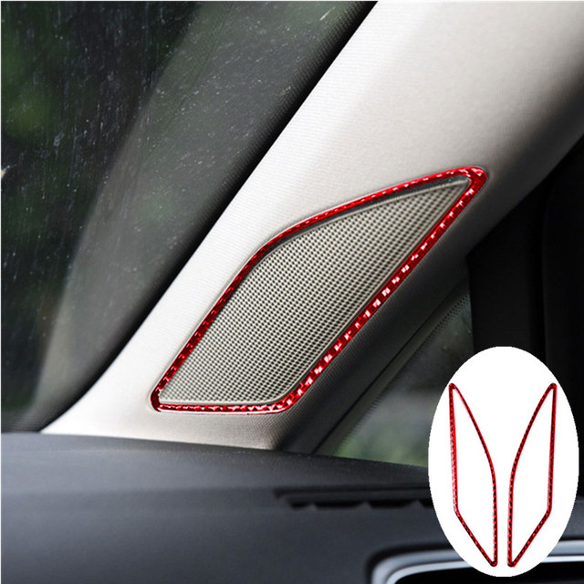 NEW 【Too much love!】Car Interior Decoration Protection Carbon Fiber Red ...
