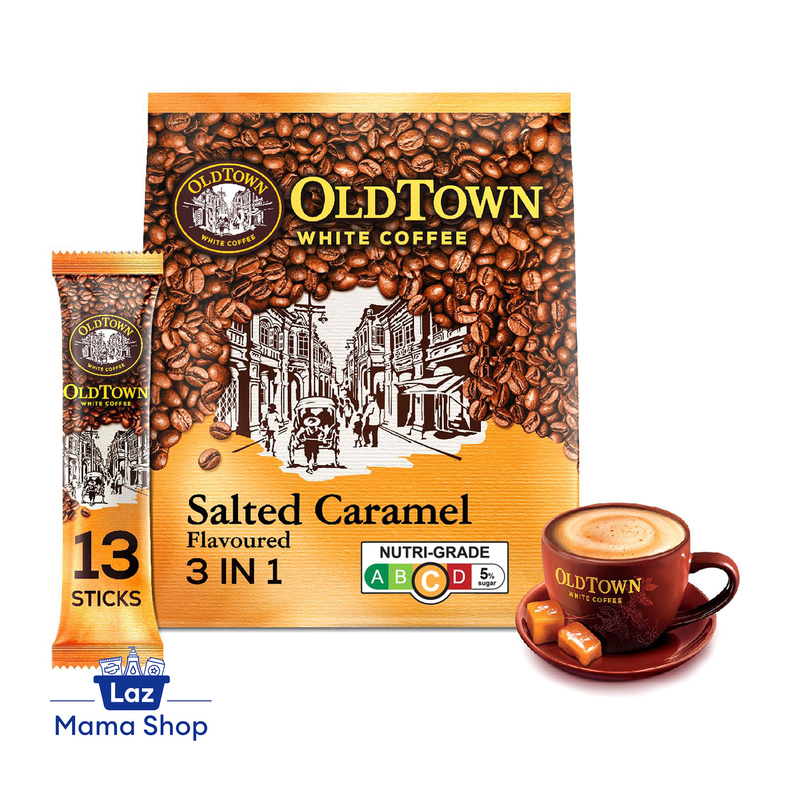 OLDTOWN ホワイトコーヒー 5種セット Old Town Salted Caramel Flavoured Instant 3 In 1 Premix White