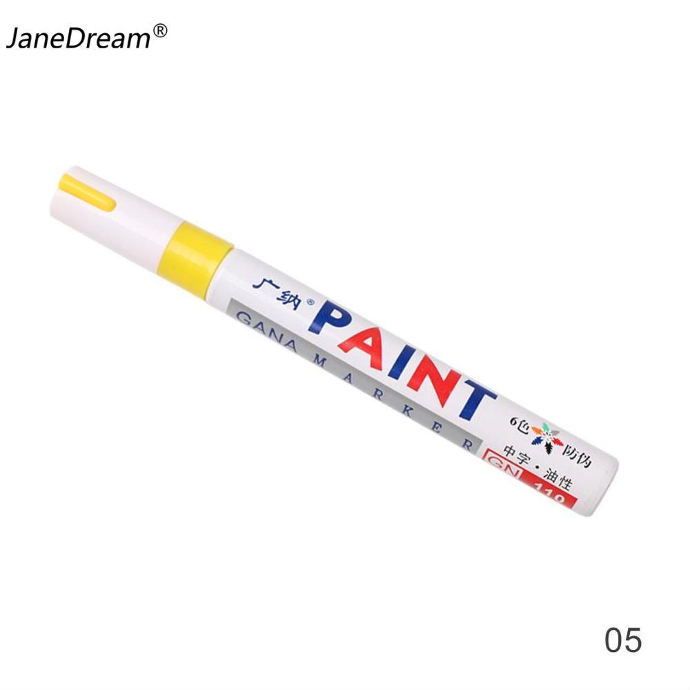 JaneDream 1PC 11 Colors Waterproof Car Tyre Tire Touch Up Paint Pen Tread CD Metal Permanent Paint Marker Graffti Oily Marker Stationery