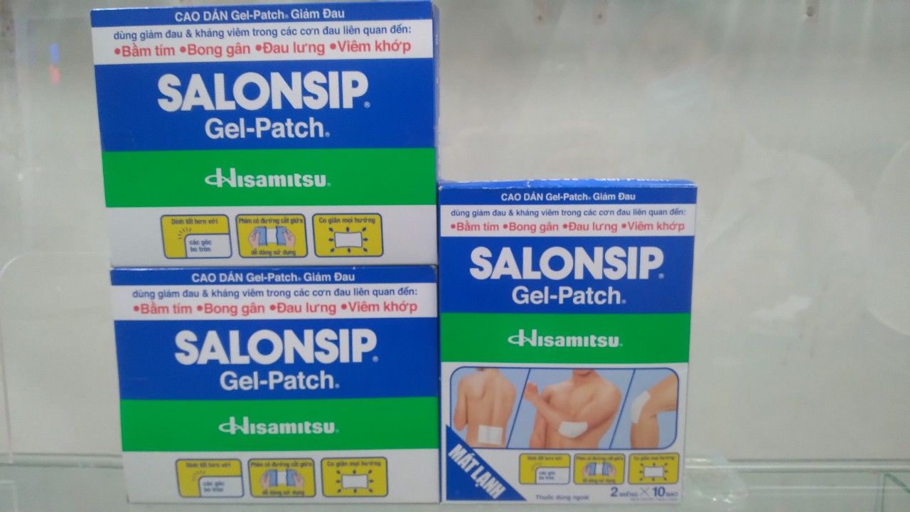 Cao Dán Mát Lạnh SALONSIP Gel - Patch Gói/ 2 miếng