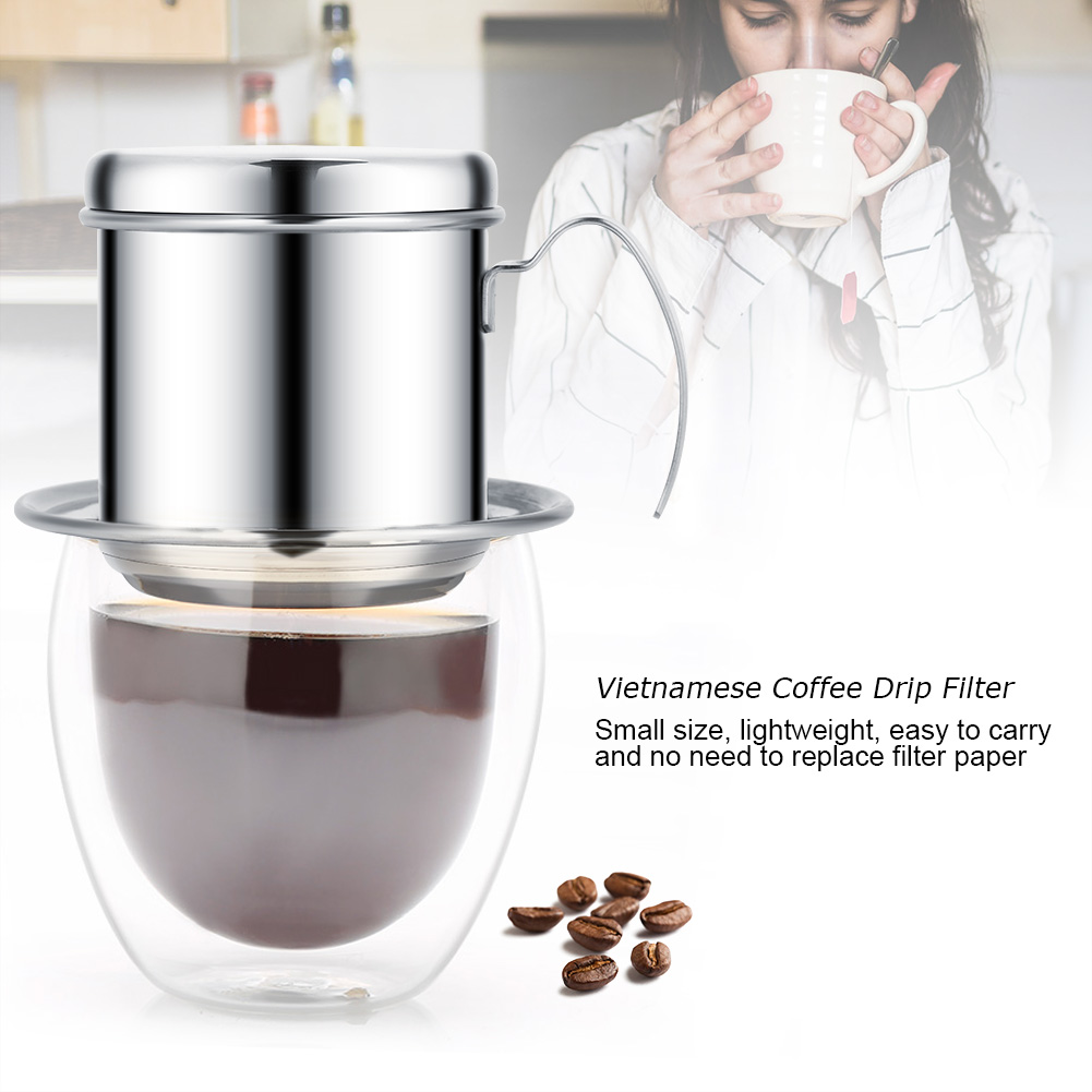 Cốc Inox Việt phin cà phê Lọc nhà sản xuất Infuser nhà Sliver