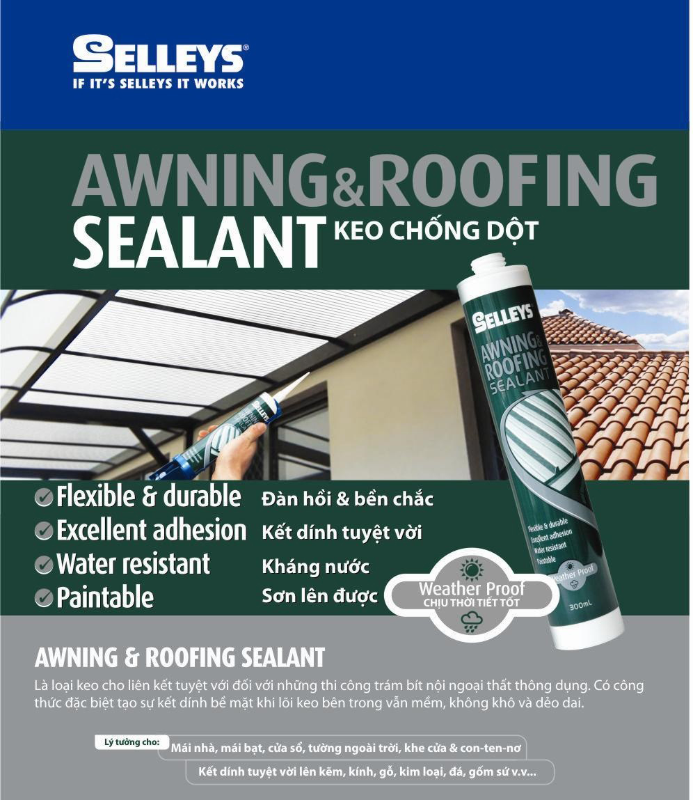 KEO CHỐNG DỘT SELLEYS AWNING & ROOFING SEALANT