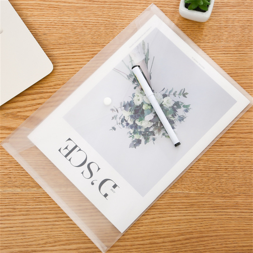 Plastic Filing Products Snap Closure File Folder Portable File Folder Lightweight Expanding Wallet Snap Button Document Organizer