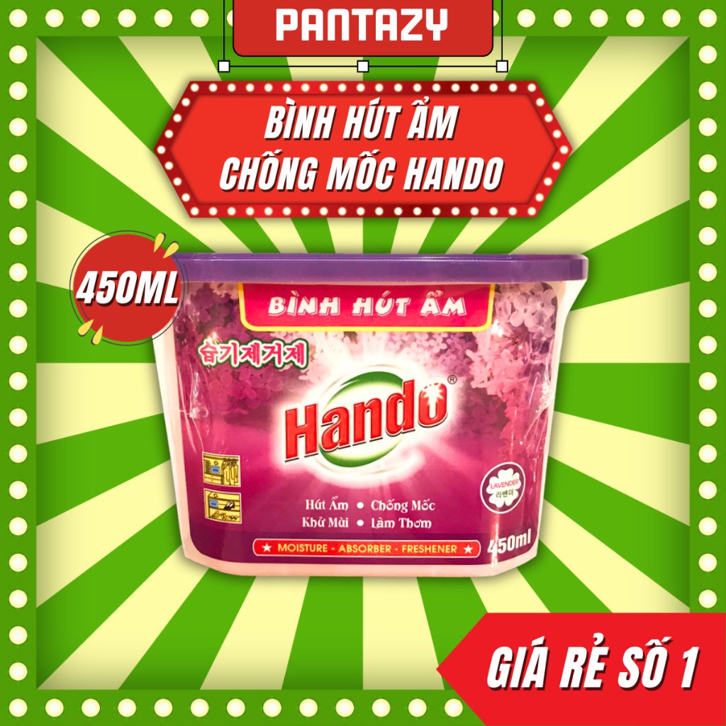 Bình hút ẩm Hando 450ml (huơng hồng, lavender)
