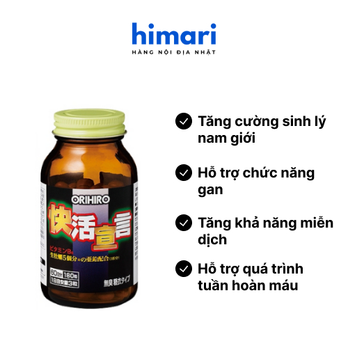 Orihiro Hàu Nghệ Tỏi 180 Viên