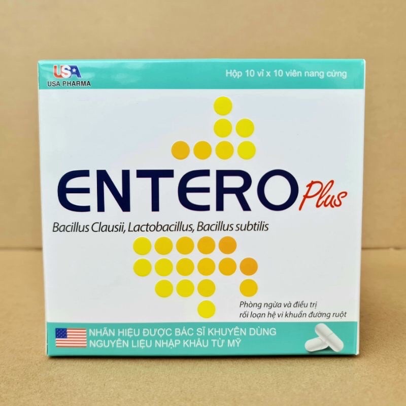 Men vi sinh entero pluss hộp 100 viên hỗ trợ tiêu hoá
