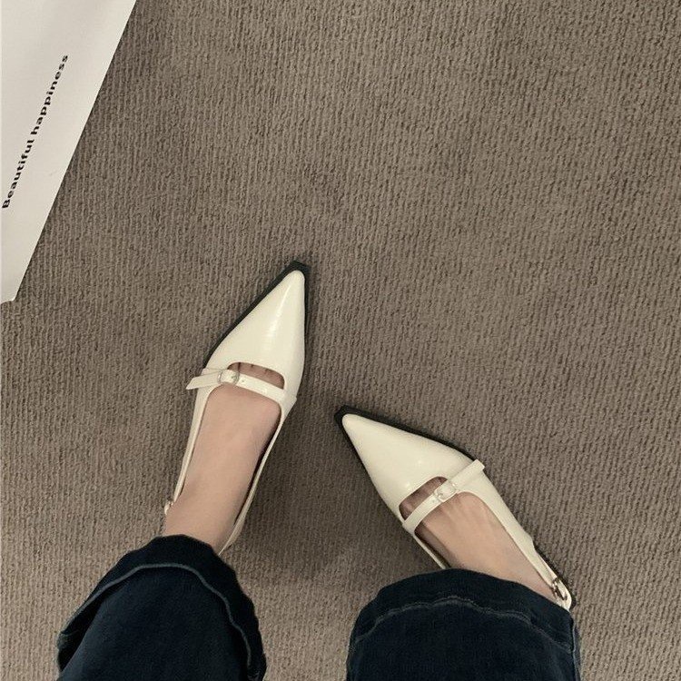 Giày Sandal Đế Thấp Mũi Nhọn Thời Trang Dành Cho Nữ