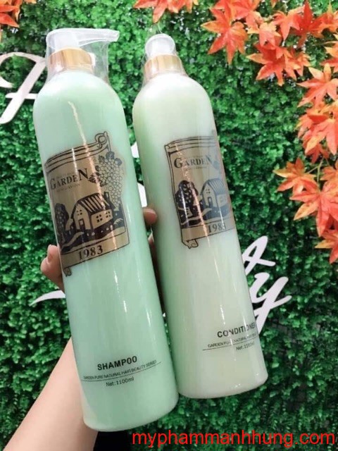 Cặp dầu gội xả siêu mềm mượt garden đức 1100ml x2