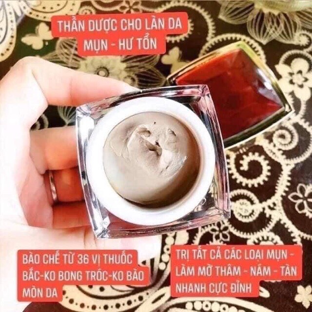 Cao mụn sâm đỏ 36 vị - meea organic Hủ Mini 5Gr