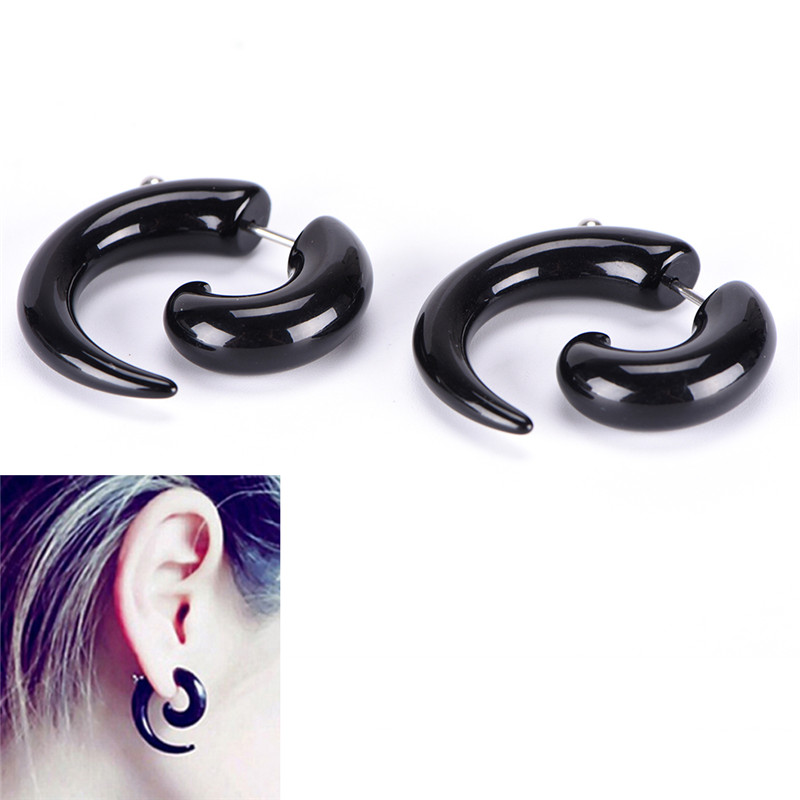 Gothic%20Women%20Men%20%20Punk%20Black%20Acrylic%20Snail%20Stud%20Earrings%20Ear%20Piercing%20Jewelry%20FUHENG%20-%20Image%202