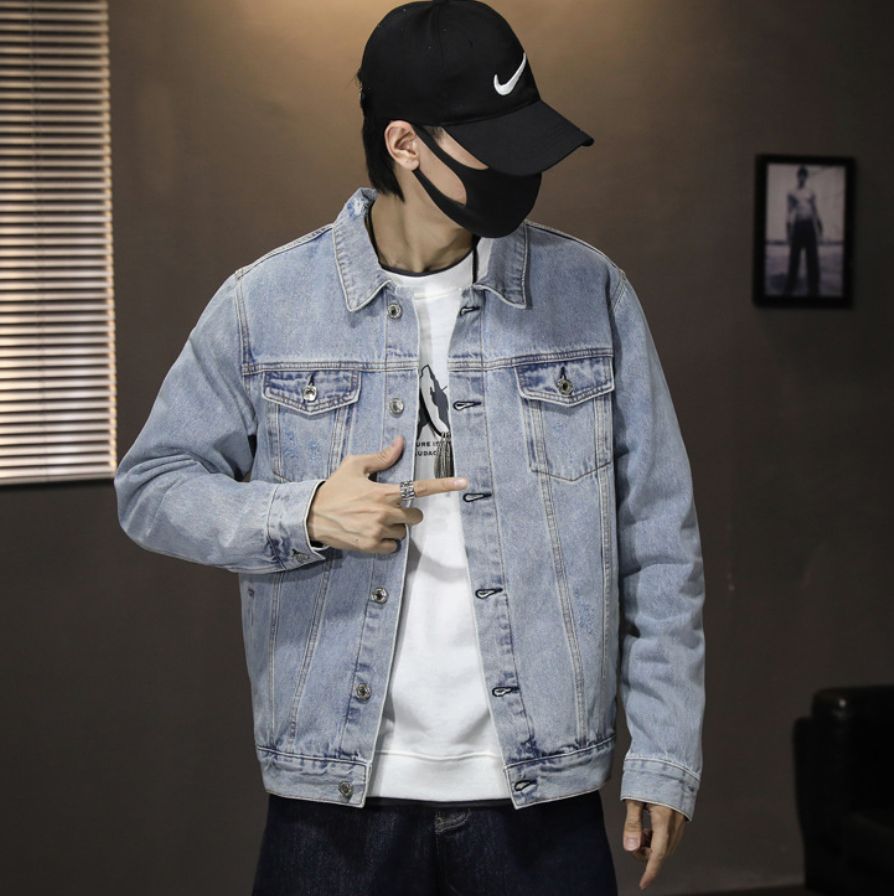 Áo khoác jeans nam màu xám tro cực đẹp vải dày mịn dong phuong fashion 6
