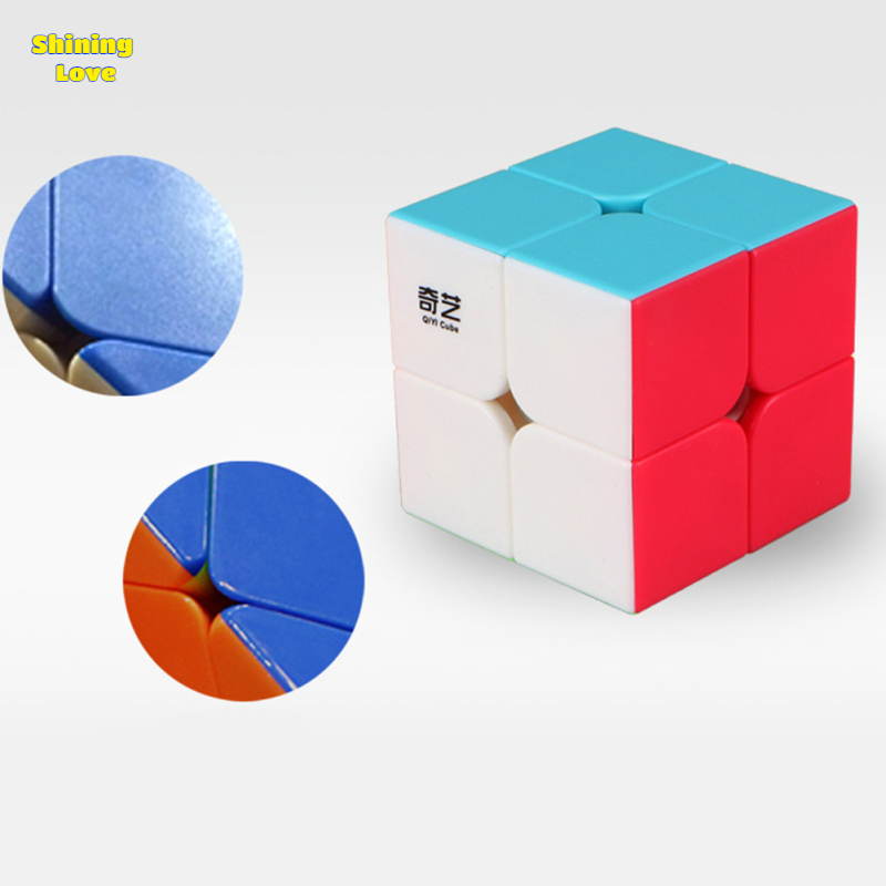 ShiningLove 2x2 Pocket Cube Intelligence Toys Brain Teaser Puzzle Stickerless Magic Cubes For Beginners