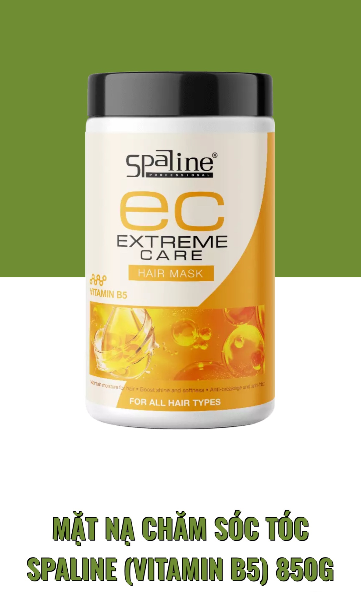 HẤP CHĂM SÓC TÓC SPALINE  HƯƠNG VITAMIN B5  600ML & 850ML