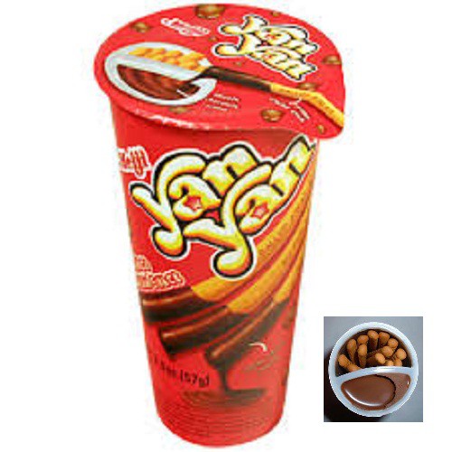 Combo 2 ly Bánh que Meiji Yan Yan chấm kem socola - đồ ăn vặt