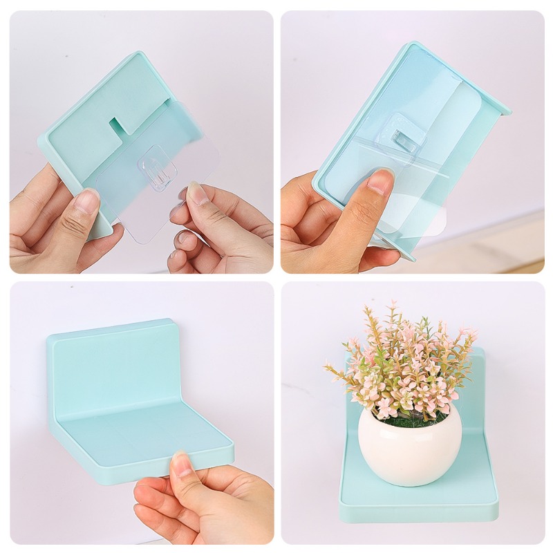 Đấm miễn phí kệ treo tường giá đựng đa năng dính xà phòng Sponge chủ bếp Kệ để đồ phòng tắm