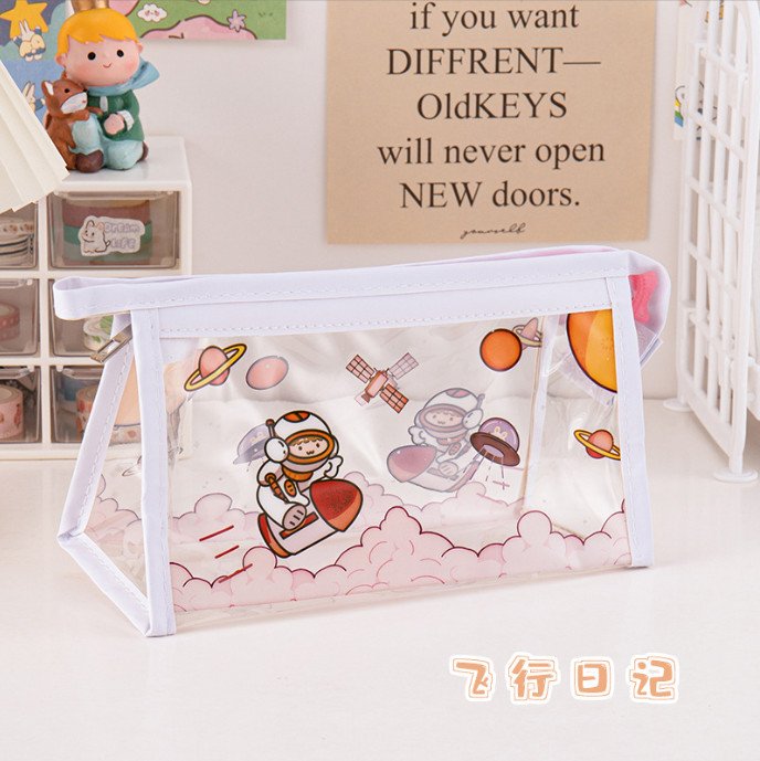 Túi đựng bút - Hộp bút trong suốt capybara và nhiều nhân vật ngộ nghĩnh dễ thương TBTRO299
