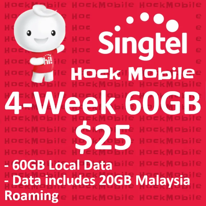 Singtel Prepaid $25 4-week 60GB Plan / Top Up / Renew