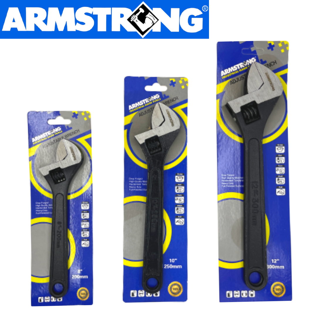 ARMSTRONG ADJUSTABLE WRENCH 8" 10" 12" Adjustable Wrench Wrench