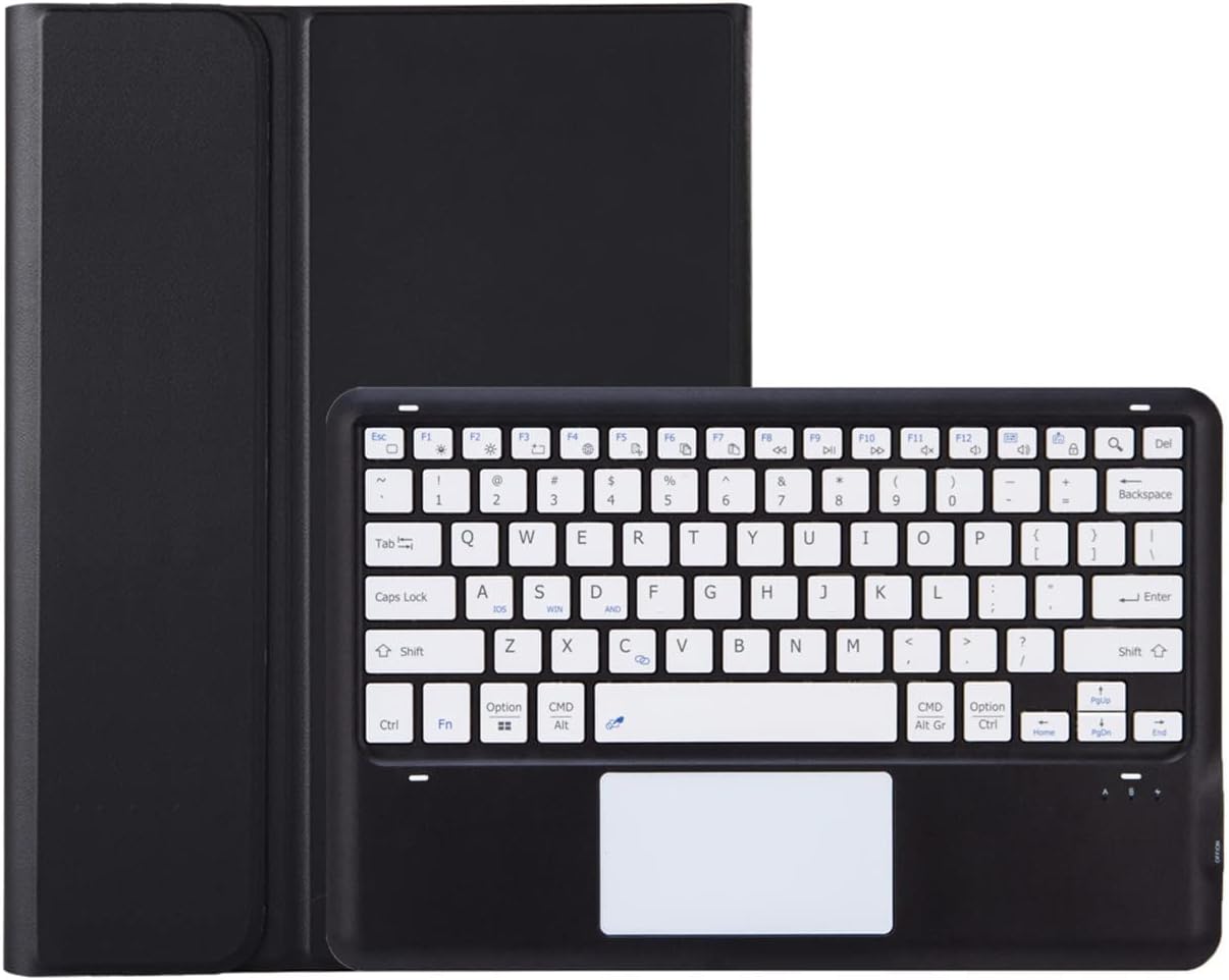 Removeable Touchpad Wirless Bàn phím Bluetooth + đầy màu sắc da PU trơn mềm Vỏ TPU với S kẹp giữ bút cho Samsung Tab S9 cộng với 12.4 2023,Tab S9 Vỏ bàn phím, Tab S8 cộng với S7 FE s7plus, Tab S8 S7,Tab S6 Lite, tab A8