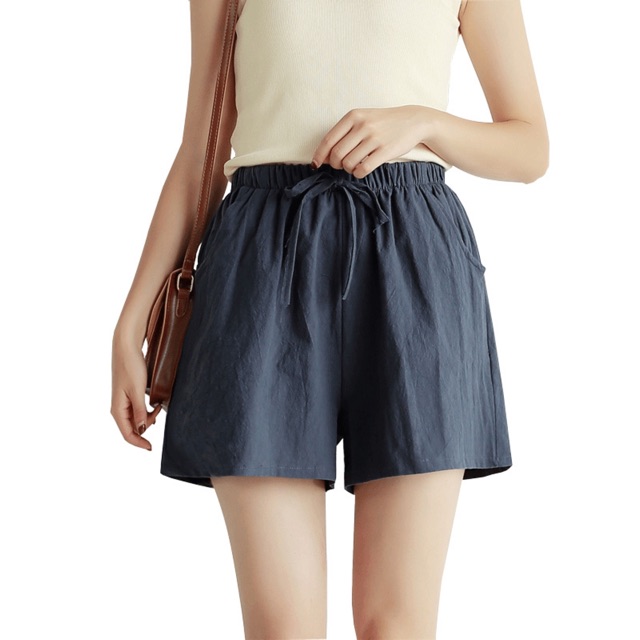 Quần short, quần đùi nữ vải đũi siêu mát