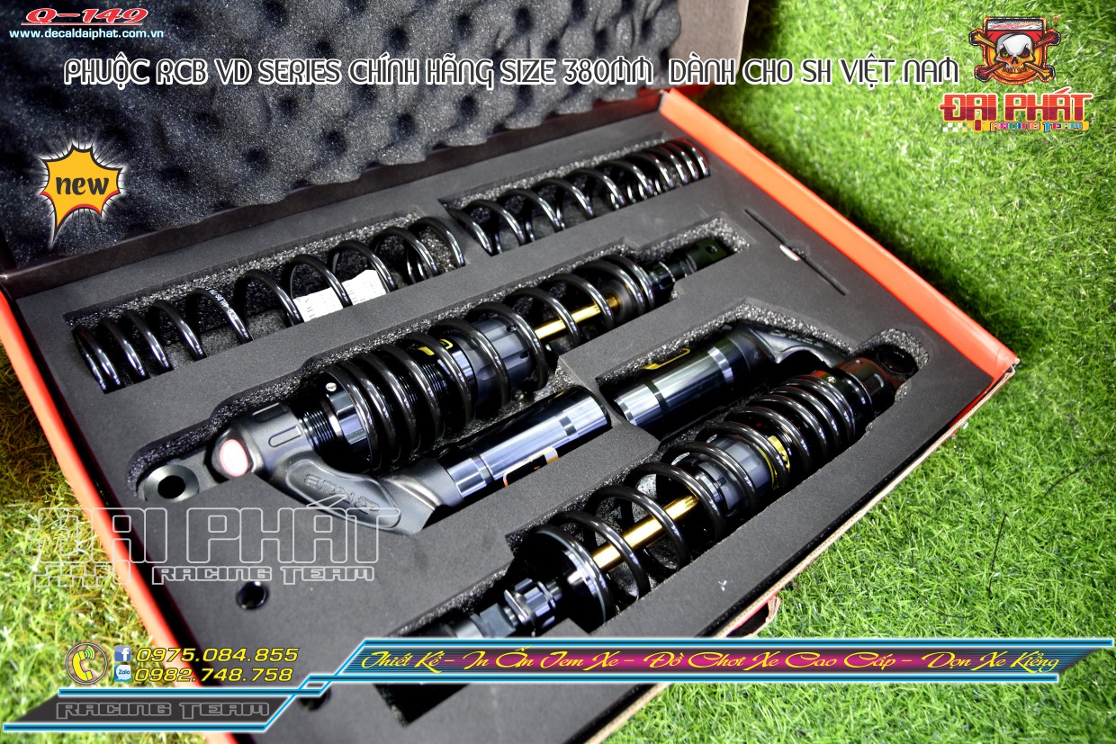 PHUỘC RCB VD SERIES ĐEN TY VÀNG DÀNH CHO SH