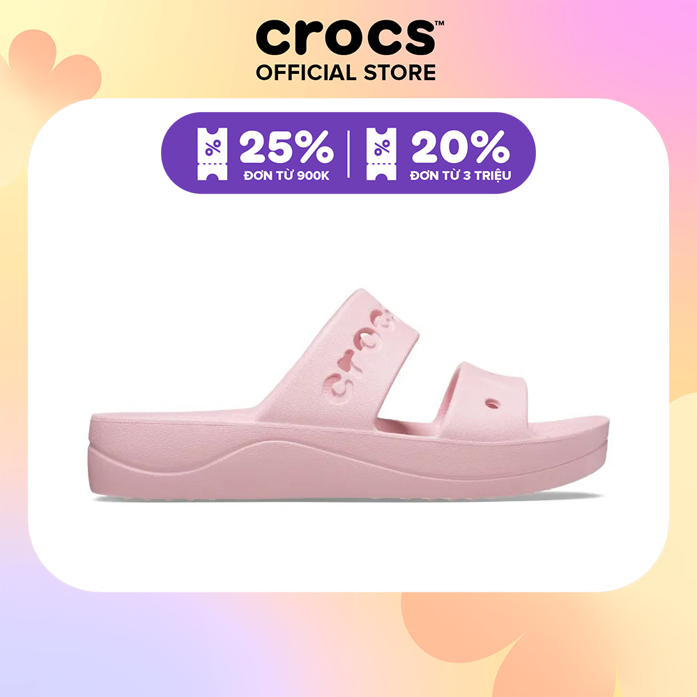 Dép Xăng Đan Nữ Crocs Baya Platform - Petal Pink - 208188-606