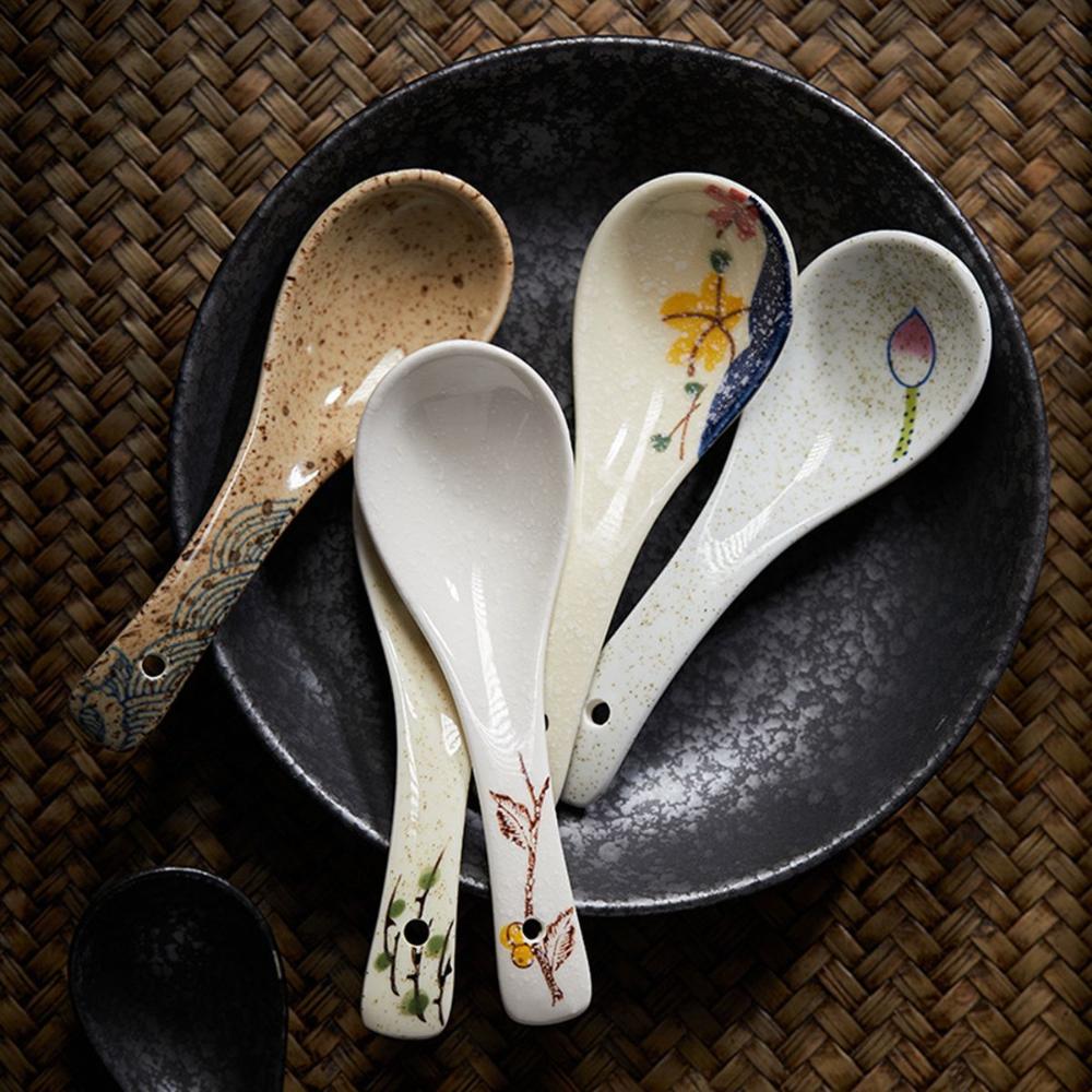 Japanese Spring Tableware Adults Baby Ceramic Japanese Style Dinnerware Eating Cutlery Tableware ...
