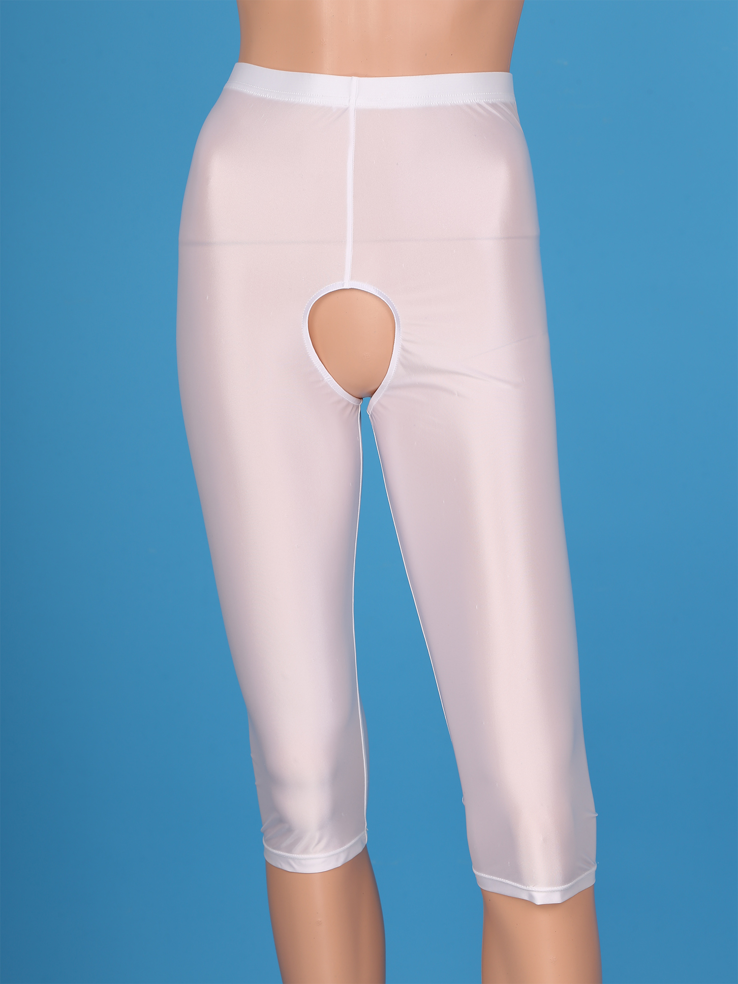 Womens%20Glossy%20Open%20Crotch%20Shorts%20Stretchy%20Smooth%20Elastic%20Waistband%20Leggings%20Slim%20Fit%20Short%20Pants%20Oil%20Shiny%20Boxer%20Shorts%20Panties%20-%20Image%2010