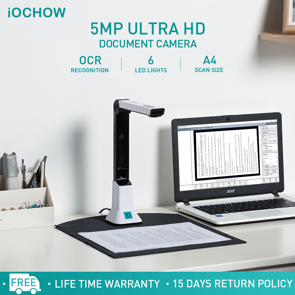 iOCHOW T1 visual presenter Hot Sale Digital A4 Document Camera Scanner