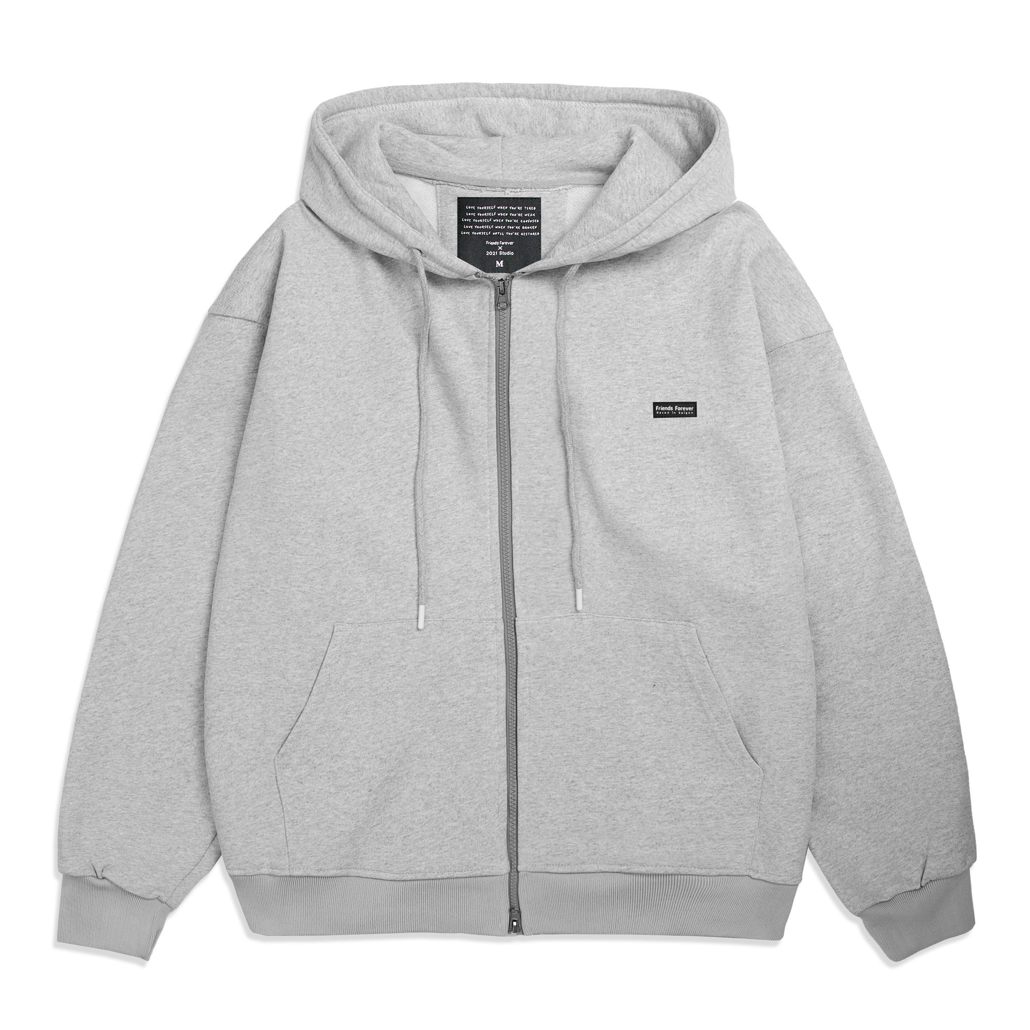 Áo khoác oversize friendsforever zip hoodie