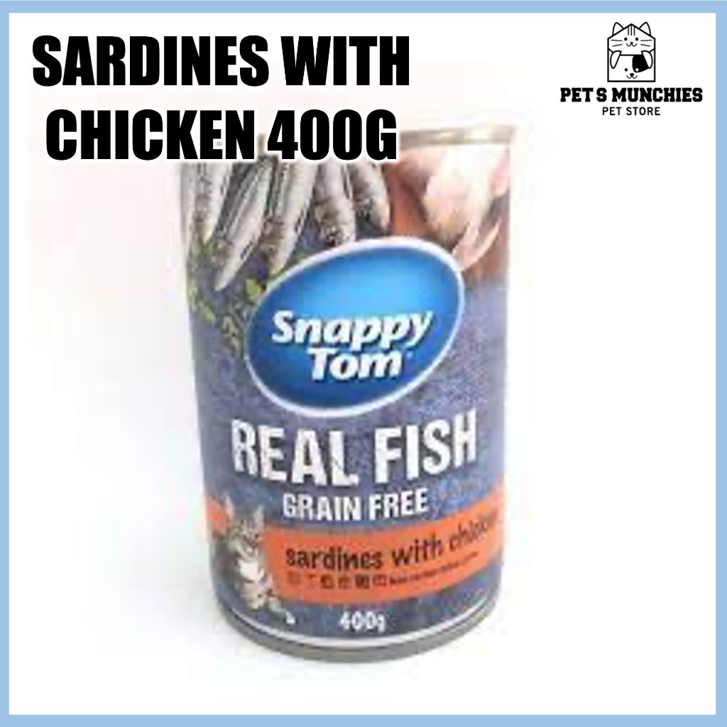 ♜Snappy Tom Real Meat 400g Cat Canned Food Tin Makanan Kucing Basah ...