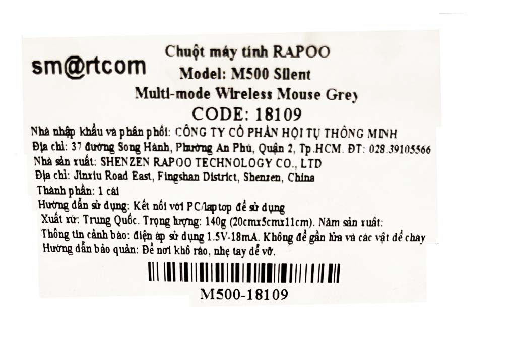 Chuột Bluetooth Silent Rapoo M500