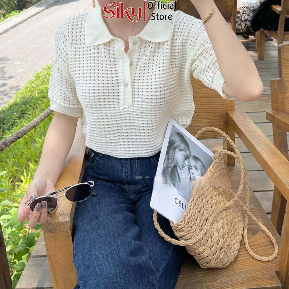 Áo polo lưới nữ SIKY chất len đẹp - APL01