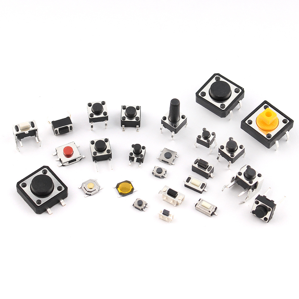 125pcs/lot touch switch/Micro Switch /push buttons switches 25 Types Assorted kit 2x4/3x6/4x4/6x6 for DIY Tool package