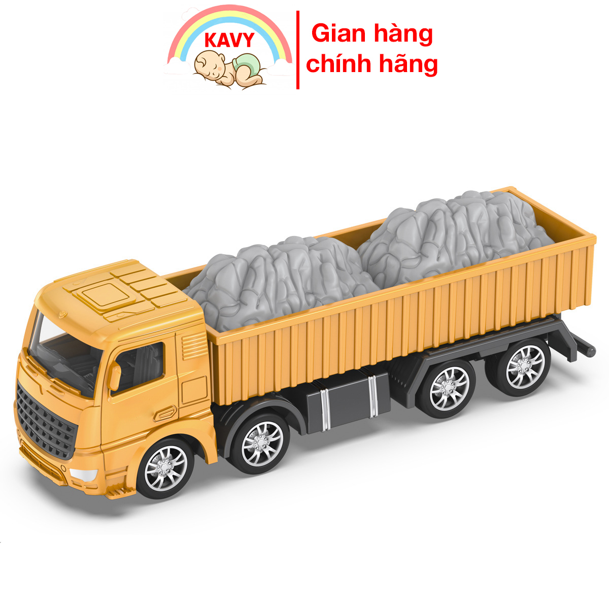 Xe mô hình đồ chơi trẻ em xe tải chở đồ KAVY hơp kim sắt và nhựa nguyên sinh an...