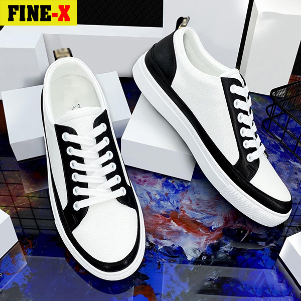 Giày nam thể thao sneaker FIN-X trắng đẹp cổ cao cho học sinh đi học đi làm cao cấp Mã TVD-1