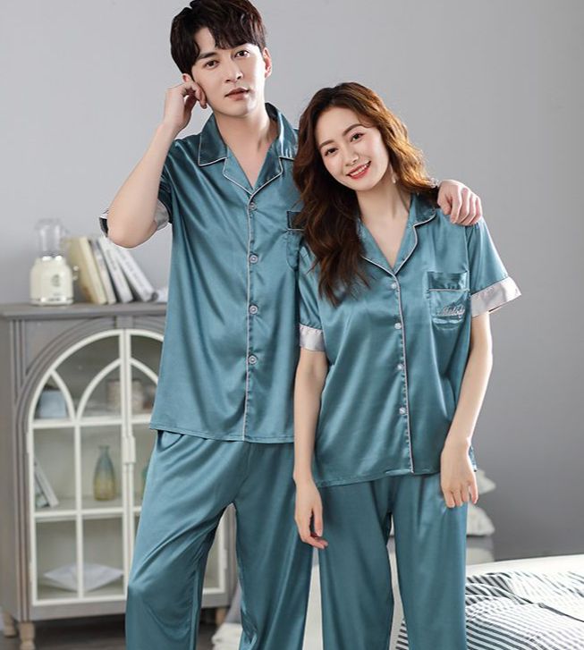 Đồ Đôi Lụa Satin Mặc Nhà  ☘️ Đồ Ngủ Pijama Lụa Cao Cấp Mát Mềm Mịn Melody ❤️IVY602