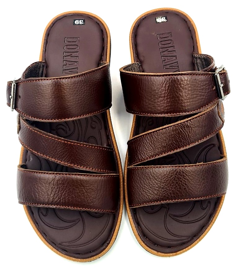 DÉP NAM DA BỎ THẬT 100%, 3 DÂY CHÉO KIỂU MỚI 2023 CÓ ĐÍNH KHÓA VUÔNG ĐỘC LẠ, ĐẾ CAO SU LÓT CHÂN ÊM V.3QL