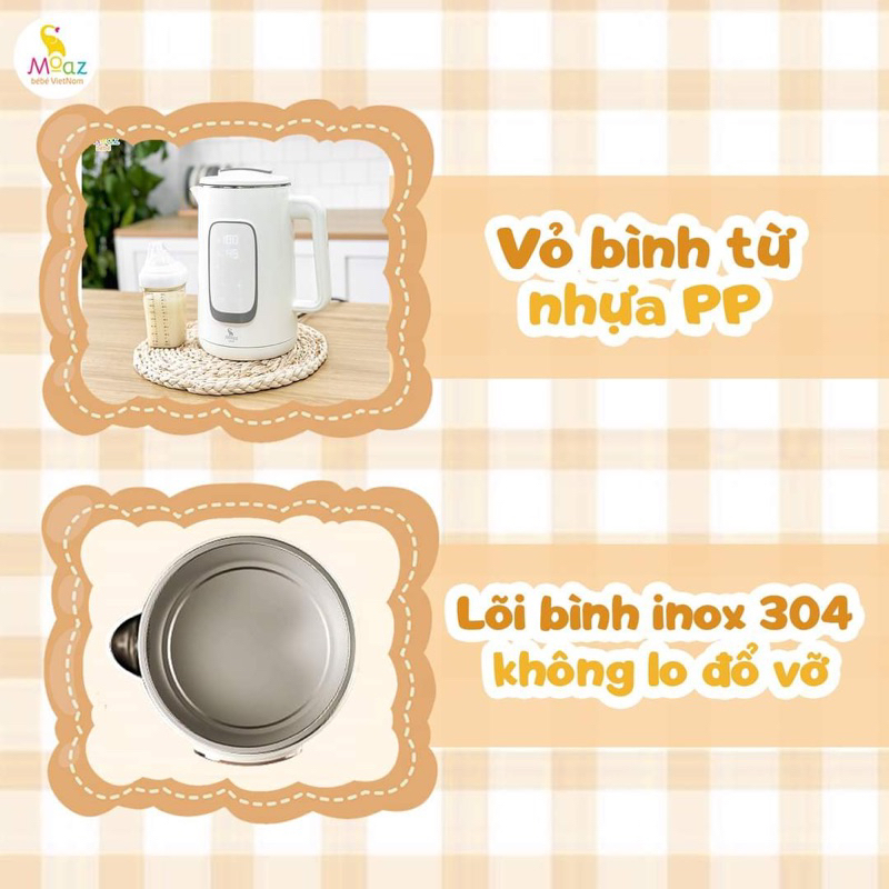 Bình đun nước giữ nhiệt pha sữa Moaz Bebe MB070