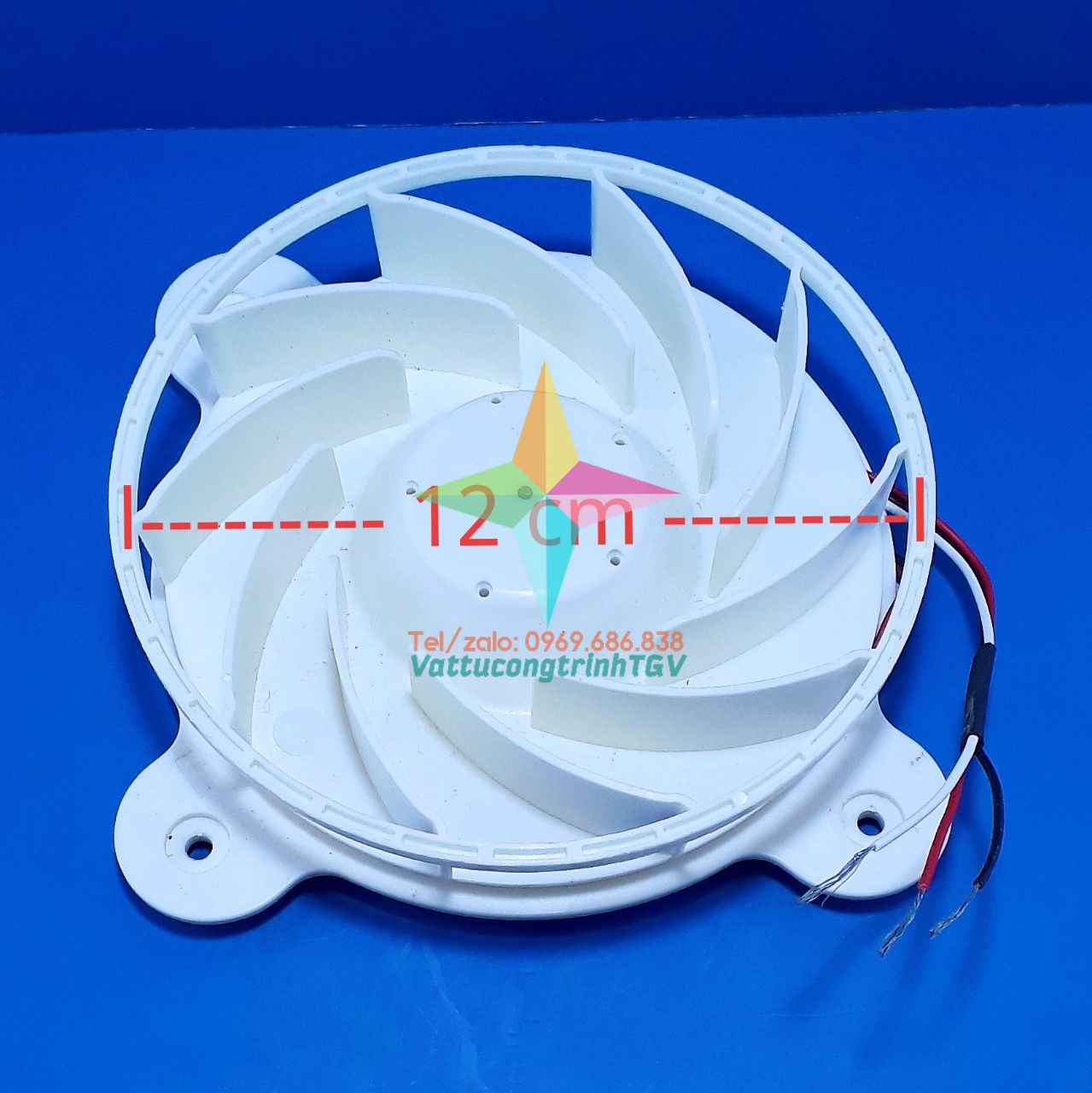 Quạt tủ lạnh SAMSUNG DC12V-0.26A, 3 dây, ĐK 12cm