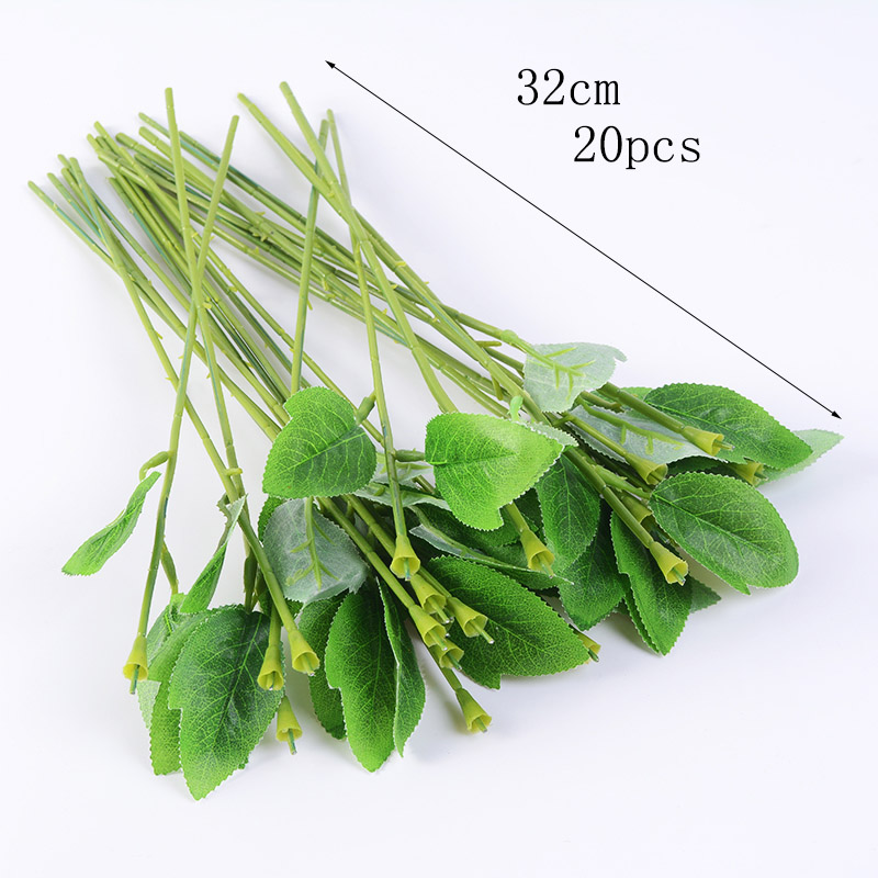 Floral Wire Stem Plastic Artificial Flower Floral Green Stem Wire Diy ...