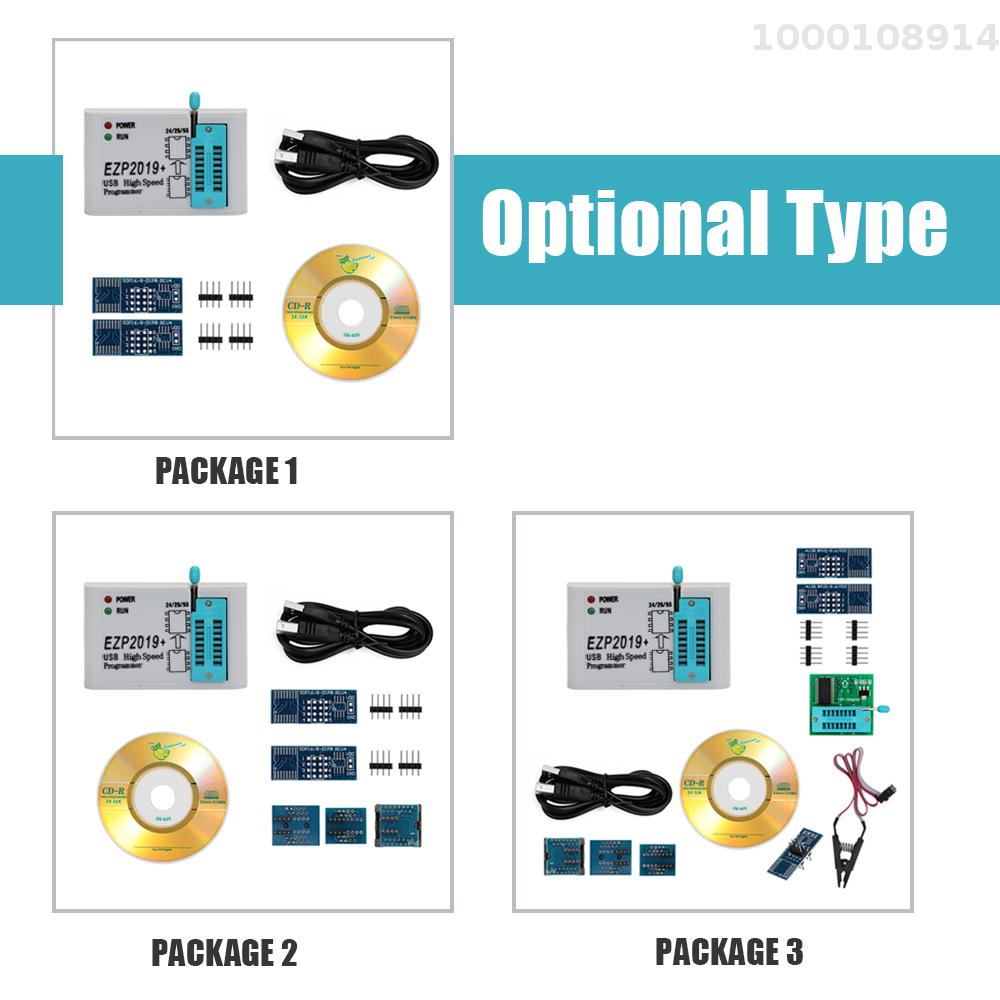 nishore-EZP2019 High Speed USB SPI Programmer Support 32M Flash 24 25 93 EEPROM 25 Flash bios Win7 Win8