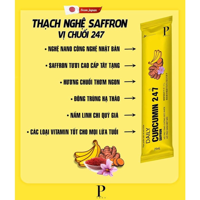 Thạch nghệ safron vị chuối
