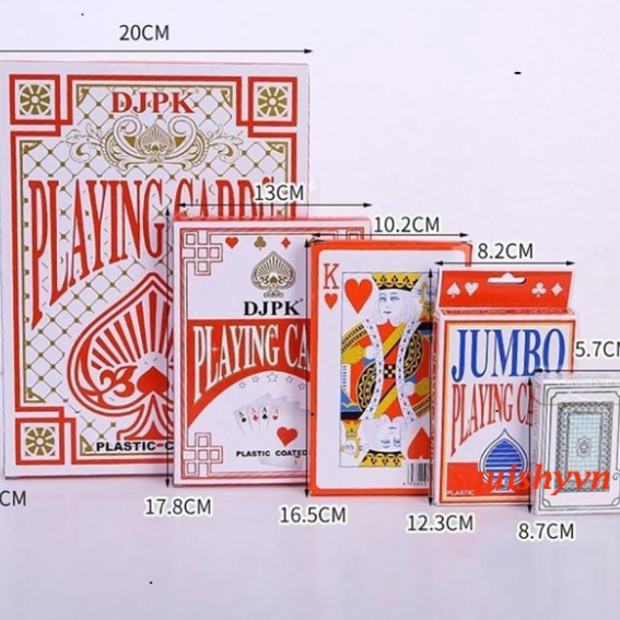 Bộ bài tây poker khổng lồ kích thước cỡ lớn loại to - Bộ bài tiến lên 52 lá nhiều size to - MSP382022