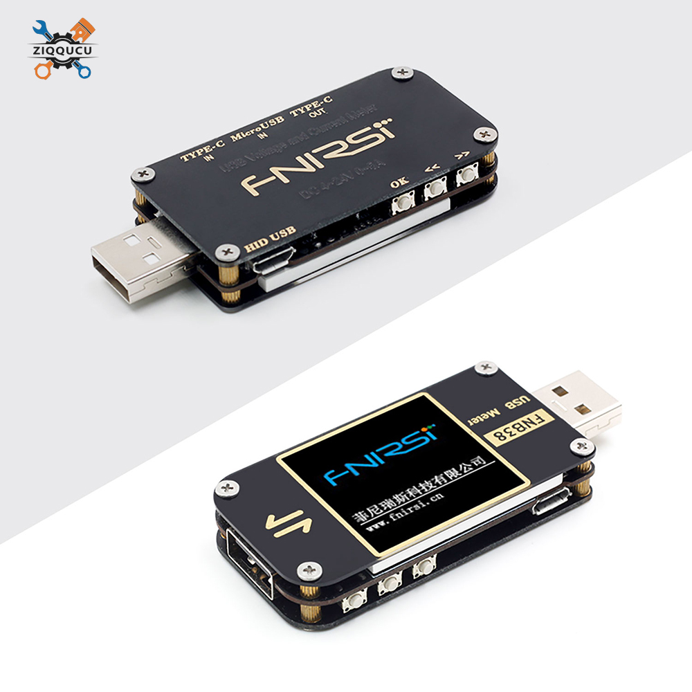 Ziqqucu fnb38 usb tester current voltage meter qc4+ pd3.0 qc2.0 pps fcp scp afc fast charging protocol capacity tester