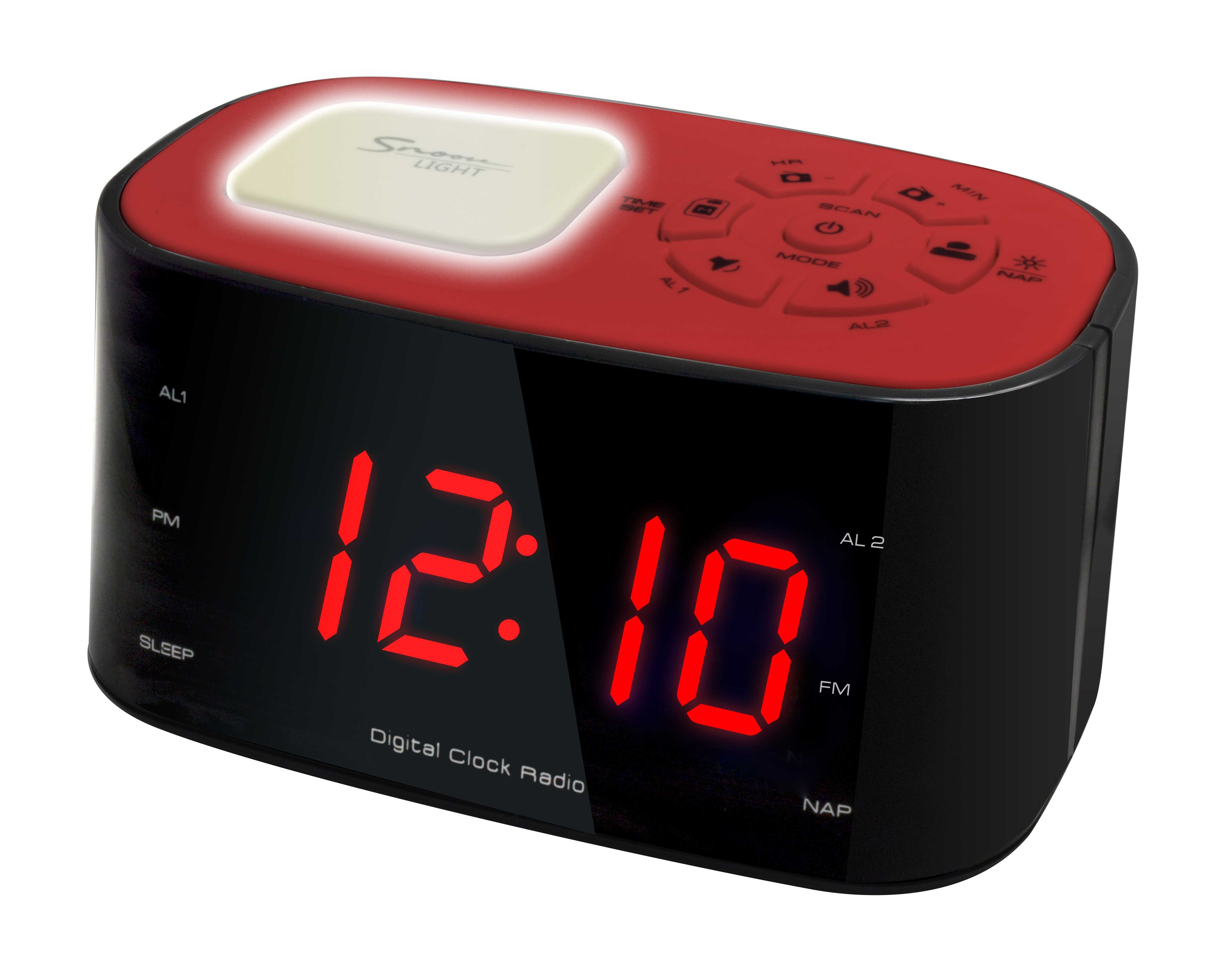Uniden Radio Alarm Clock FM Tuning 20 Preset Stations Snooze
