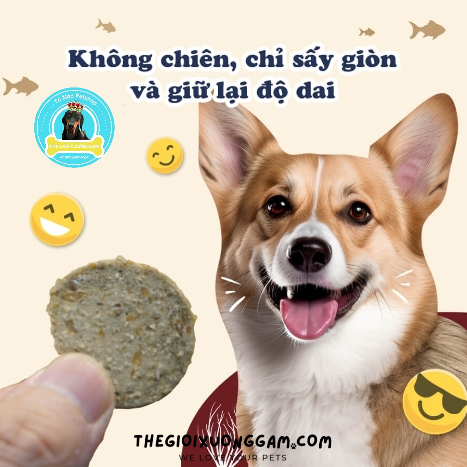 DOGGYMAN CHIP CÁ GIÒN CHO CHÓ MÈO 50G