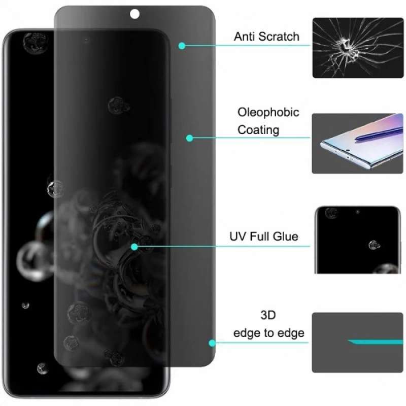 Samsung Galaxy S22 Ultra Privacy Tempered Glass Anti Spy Screen Protector Full Curved Protector. 