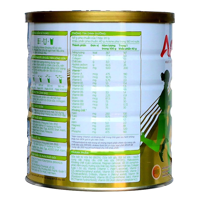 Sữa bột Anlene Gold 5X hương vani lon 800g (Trên 40 tuổi)