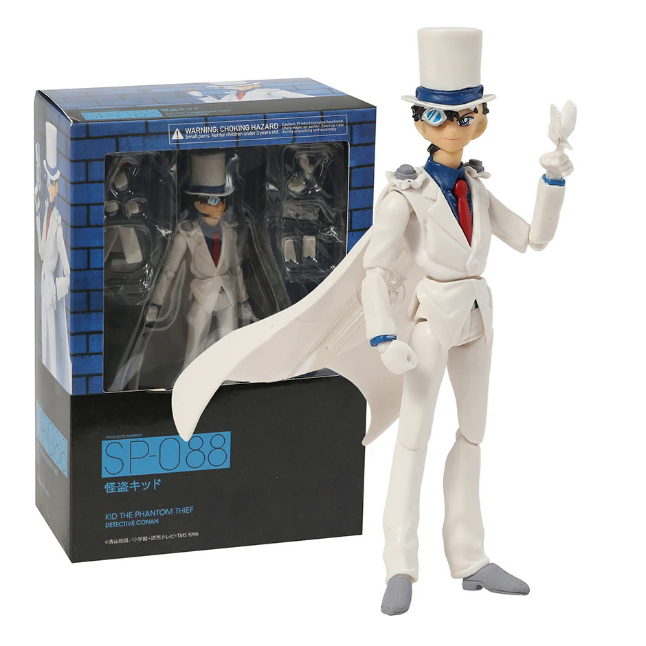 Detective Conan Figma Conan Edogawa & Ture Criminal Action Figures Collectable Joints Moveable Model Toy
